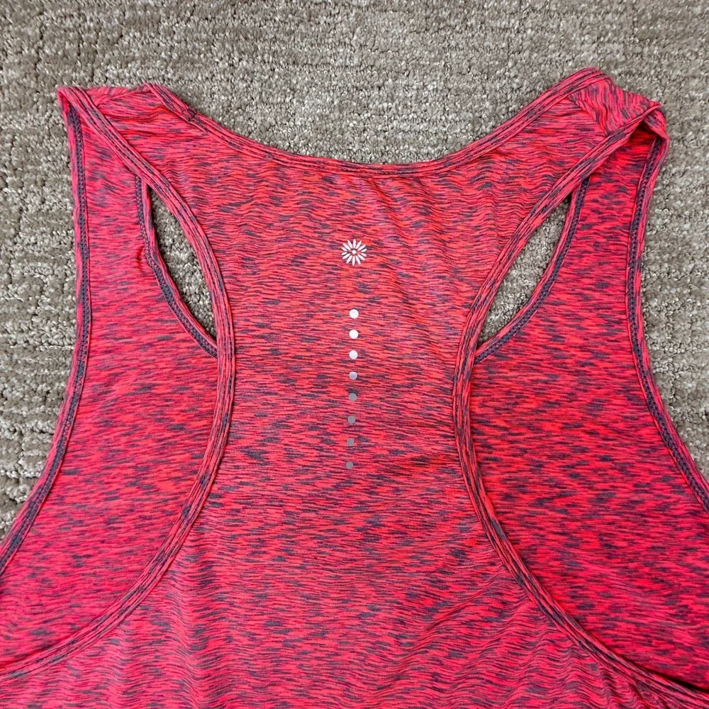 Athleta Tank Top Womens M Pink White Set of 2 Racerback Space Dye Mesh Athletic - Picture 5 of 12